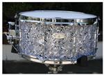 14x6.5 20ply Black & White Cosmic Snare Drum